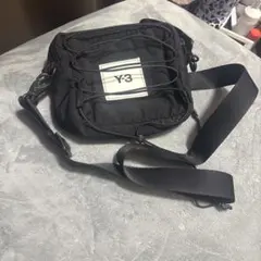 Y-3 ブラックショルダーバッグ　黒