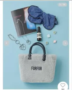 【極美品】furfur エコファートートバッグ BLUE