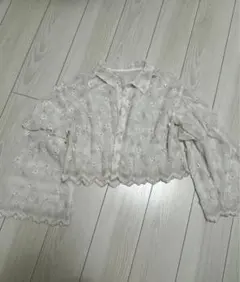 NICE CLAUP トップス　シアーシャツ