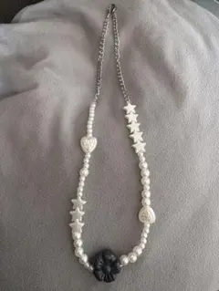 ハンドメイド 星とハートのネックレス