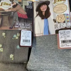 ｆｉｎｇ小花柄400ディールタイツ、裏起毛150ディールタイツ