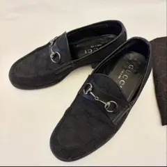 グッチ　ホースビット　ローファー GG 総柄　ブラック　41サイズ　E 布袋付