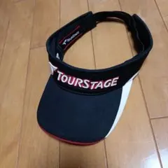 TOURSTAGE バイザー 黒/白
