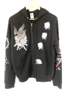 Ed Hardy 刺繍パーカー 黒のサムネイル