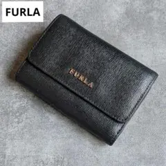 FURLA フルラ L字ファスナー 三つ折財布 ブラック