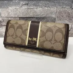ふ*ん様 COACH シグネチャー 長財布 ブラウン