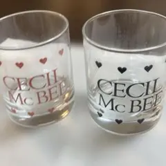 CECI Mc BEE ハート柄グラス 2個セット