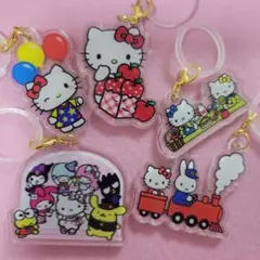 サンリオ キティ レトロ 昭和 5個 ギャル アンブレラマーカー 目印のサムネイル