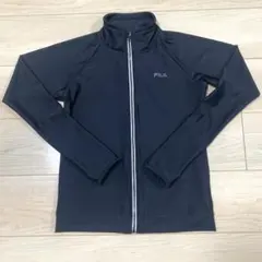 FILA ブラック ジップアップ ラッシュガード