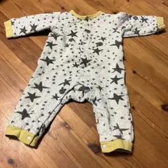 水色星柄 ベビーパジャマ 80cm キルティングのサムネイル