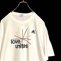 美品 アメリカ古着 adidas アディダス Tシャツ 白T USA ゆったり