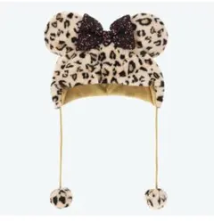 ディズニー　ファンキャップ　ヒョウ柄　茶色