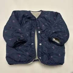 プティマイン　女の子アウター　リバーシブル　 90　さくらんぼ柄