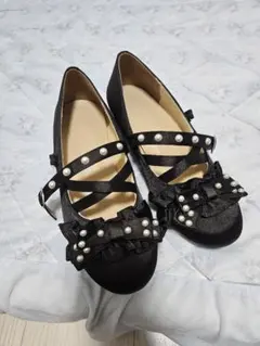 しまむら 眞白ありす シューズ LL 黒