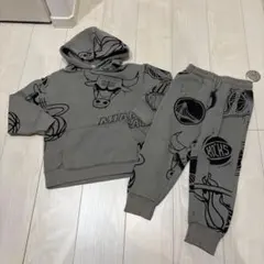 zarakids NBAザラキッズ セットアップ スウェット パーカー 総柄