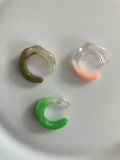 イヤーカフ 3個セット アクリル素材