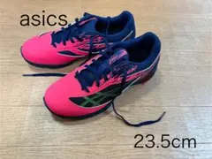 【試着のみ】asics スニーカー 23.5cm ピンク/ネイビー