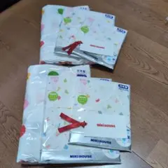 MIKI HOUSE ベビー肌着 カラフル動物柄 バスタオルセット