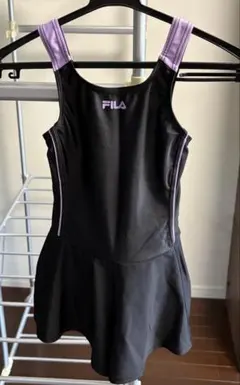 FILA 女の子 ワンピース水着 ブラック パープル