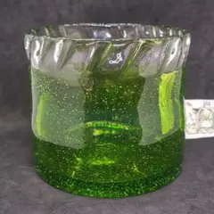 グリーン手吹ガラスアイスペール(フラワーベース)のサムネイル