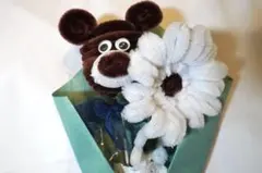 モールフラワー 韓国風 くま花束 ミニブーケ 枯れない花 インテリアやプレゼント
