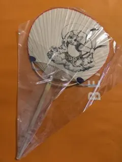 ヒグチユウコ　団扇「風神雷神」