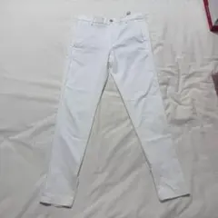 ZARA ホワイト スリムフィットパンツ 前面ジッパーポケットのサムネイル