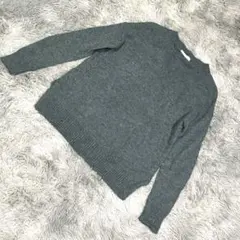 グリーンレーベル ニット S ブルーグリーン モヘヤ アルパカ 綺麗め 上品
