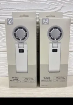 2個 3way 冷却プレートファン 風量100段階 ストラップ付 wh 225のサムネイル