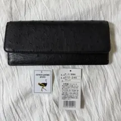 新品未使用　Grazioso issimo オーストリッチ 長財布 ブラックのサムネイル
