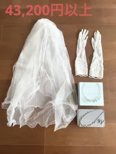 ワタベウエディング　ベール　グローブ　ネックレスイヤリング　ティアラ　5点セット