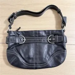 COACH Leather One-Shoulder Bag Black