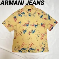 エンポリオアルマーニ イタリア製 総柄 レーヨン 半袖シャツ 花柄 90s