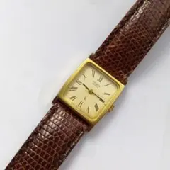 【1980年代レア】CITIZEN　スクエア クォーツ CQ 電池交換済 稼働品