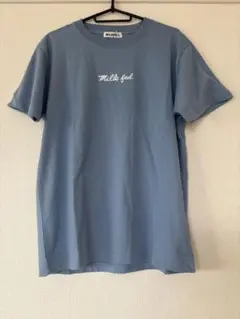 新品MILKFED半袖Tシャツ ライトブルー ワンサイズ チューリップ ロゴ刺繍のサムネイル