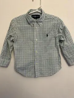 Ralph Lauren ラルフローレン　長袖シャツ　チェック　グリーン　90