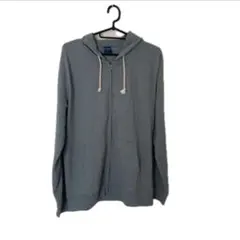 メンズ　ジップアップパーカー　グレー　Lサイズ