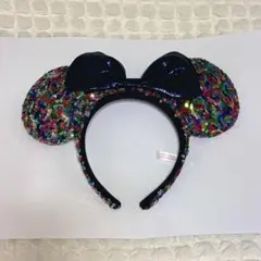 ミッキー型カラフルスパンコールカチューシャ