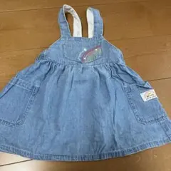 【美品】slap slip デニム ジャンパースカート ワンピース80のサムネイル