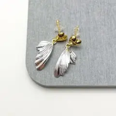 279 ピアス レディース 羽 翼 可愛い ゴールド シルバー 揺れる