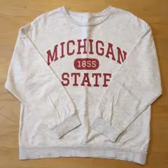 MICHIGAN STATE カレッジロゴ トレーナー グレー