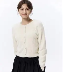 GU シャイニークルーネックカーディガンZ XL