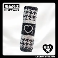 【旧型】iQOS イルマワン デコケース【千鳥柄×ハート】