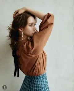 31 Sons de mode アシンメトリーツイードフレアスカート