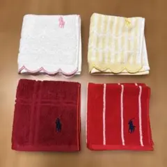 新品　RALPH LAUREN ハンカチ 4枚セット レディース　ハンカチタオルのサムネイル