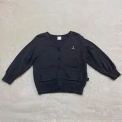 テータテート カーディガン 長袖 ニット生地 ８０ チャコールグレー バースデイ