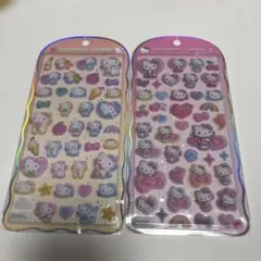 2シート　コットンパフィーシール ハローキティ