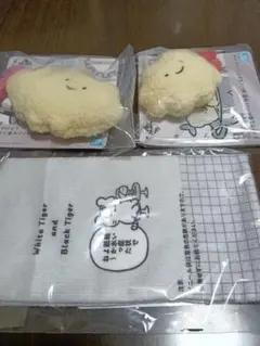 一番くじホワイトタイガーとブラックタイガー ぬいぐるみマスコット＋ボトルカバー
