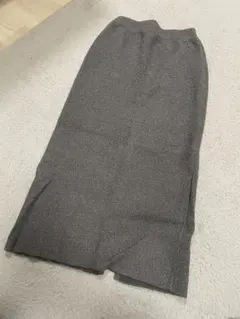 美品グローバルワークMサイズ　ラメニットスカート　グレー