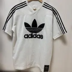 adidas アディダス　ゲームシャツ　メッシュ　トップス　トレフォイル　ロゴ